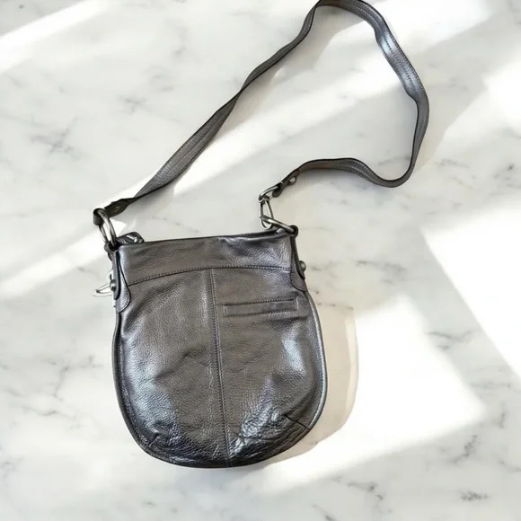 B Makowsky Silver Convertible Bag - Picture 3 of 5